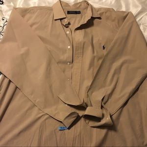 Tan Polo Button Down